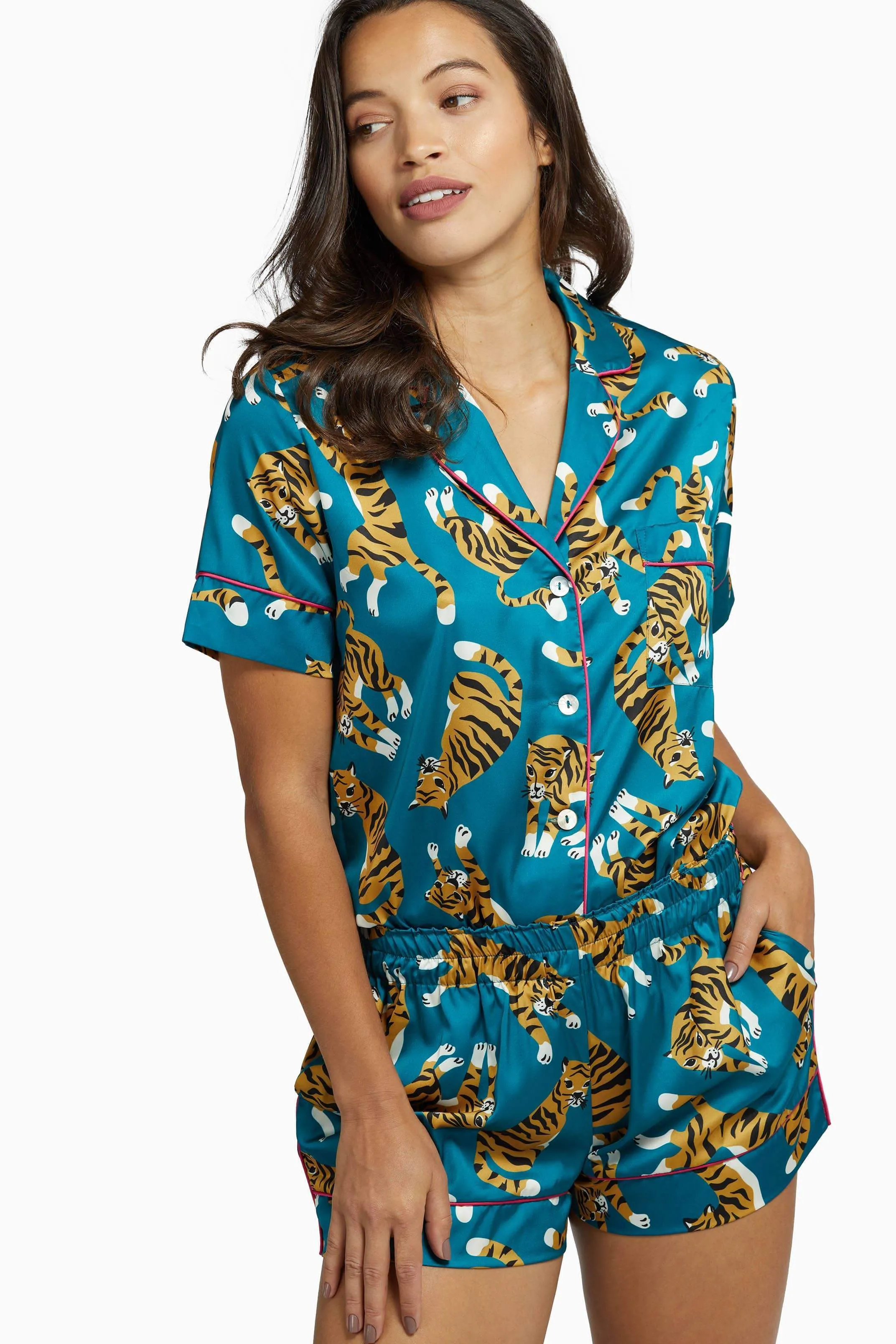 Kilo Brava EXCLUSIVE Teal Tiger Pyjama Set