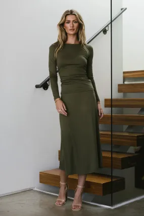 Krista Skirt in Olive - FINAL SALE