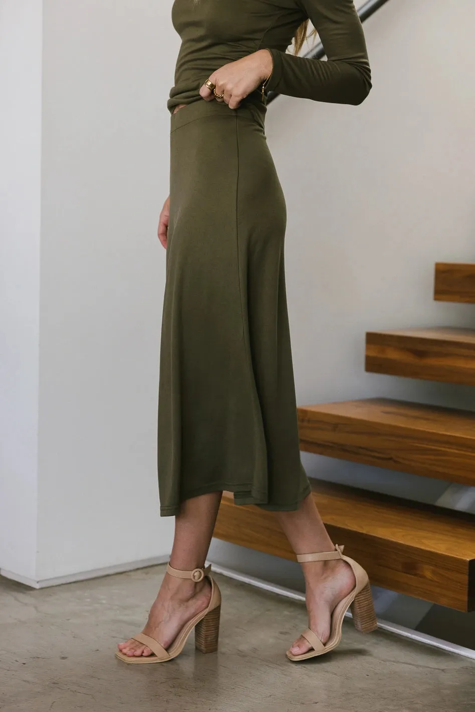 Krista Skirt in Olive - FINAL SALE