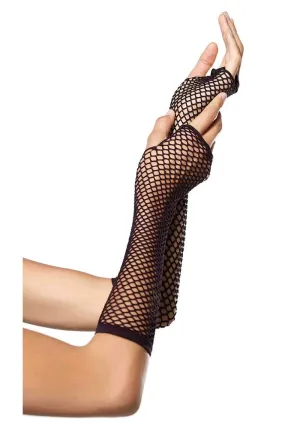 Leg Avenue Triangle Net Fingerless Gloves