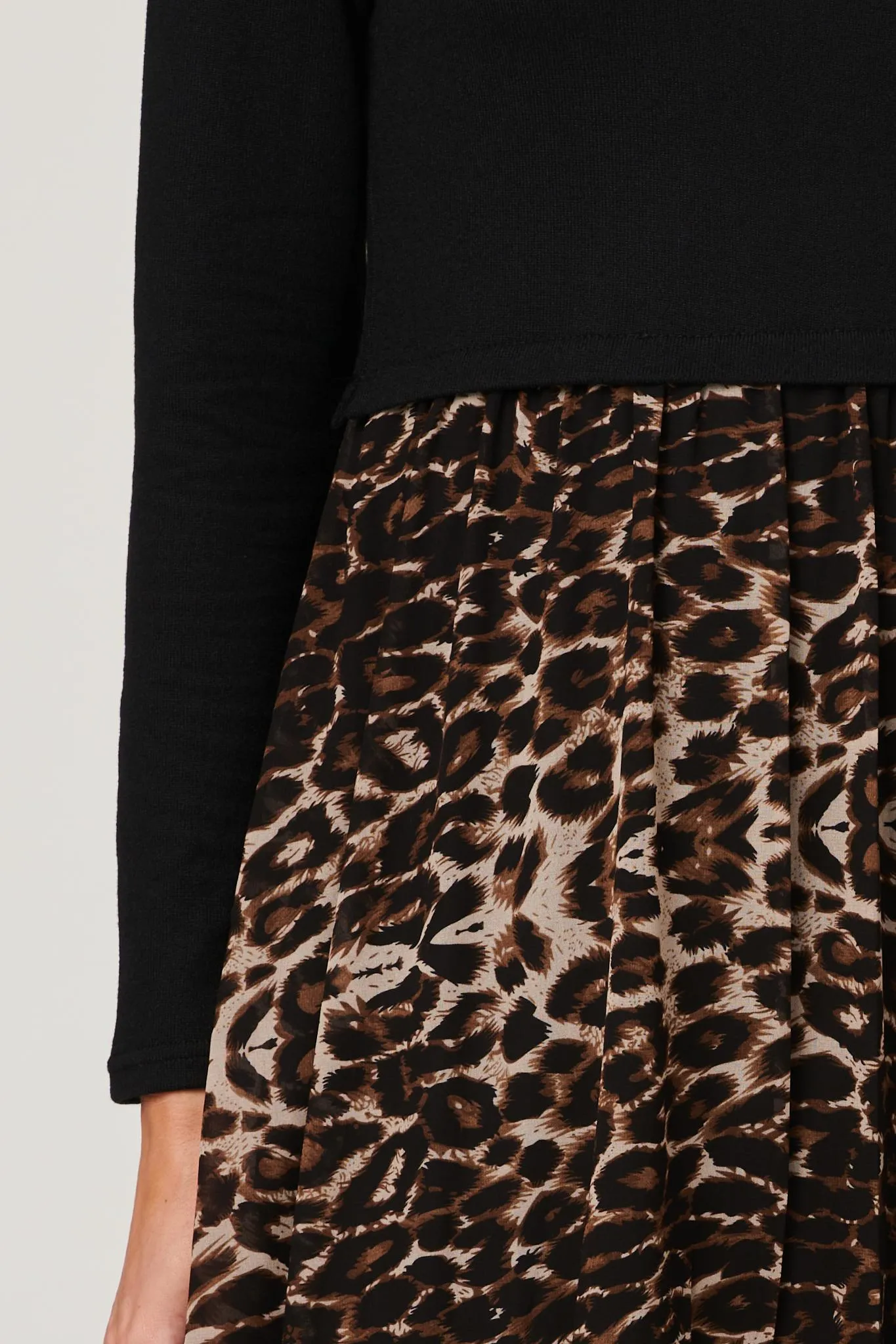 Leopard Print Tiered Midi Dress