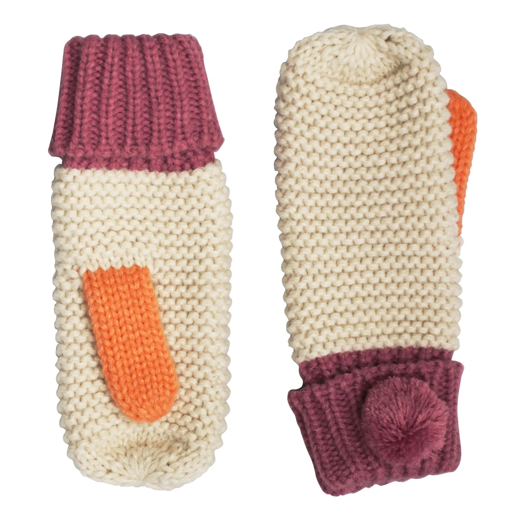 Loop Cream Mittens