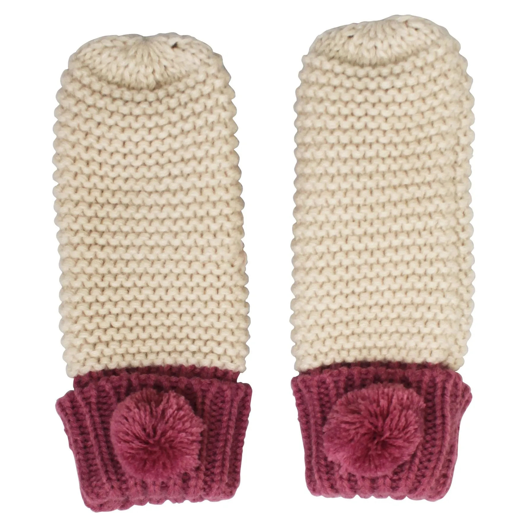 Loop Cream Mittens