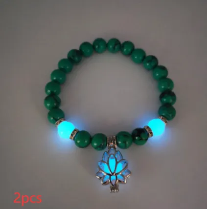 Luminous Lotus Natural Stone Bracelet