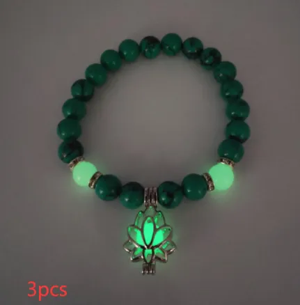 Luminous Lotus Natural Stone Bracelet