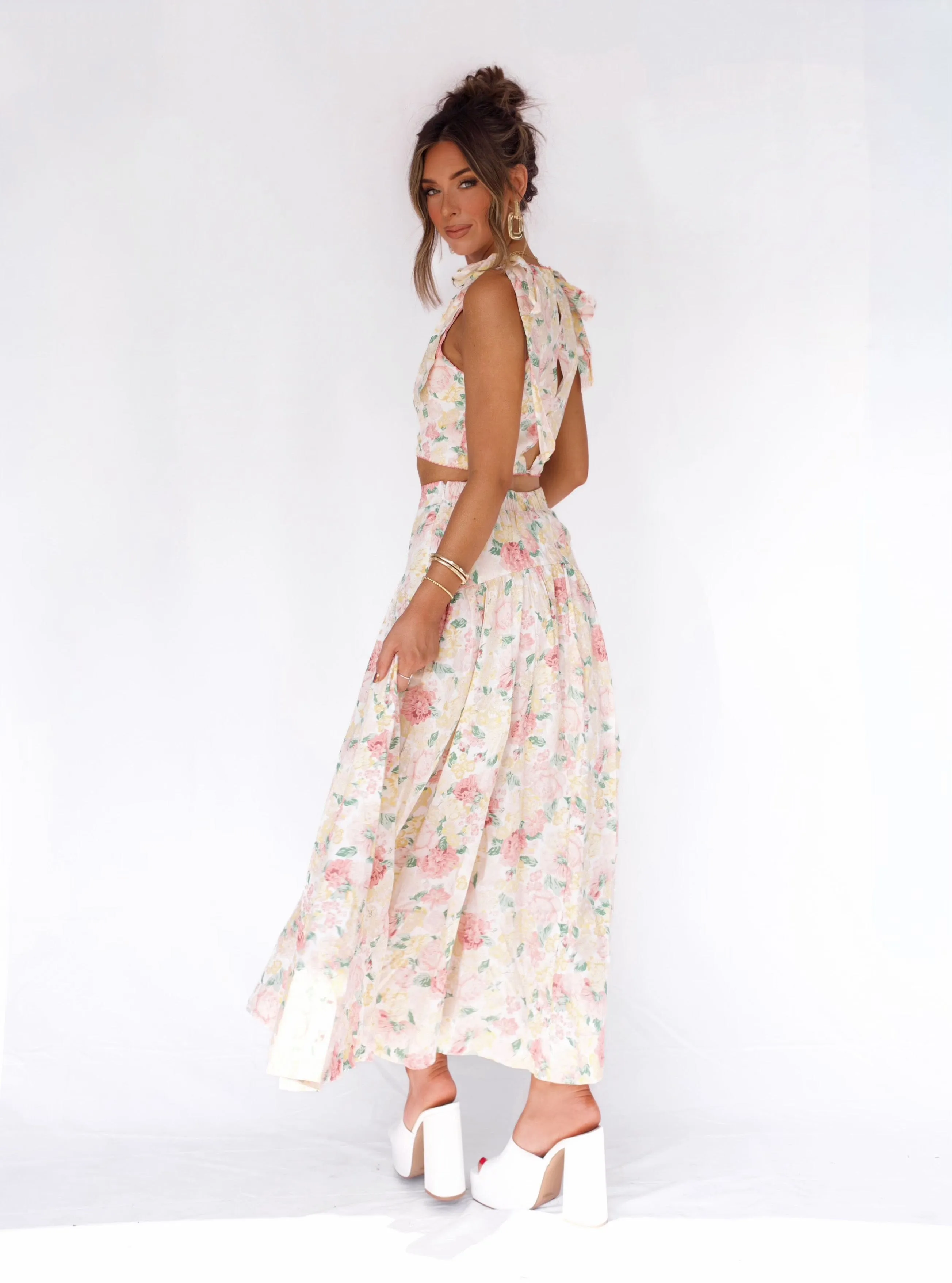 Lush Garden Midi Skirt