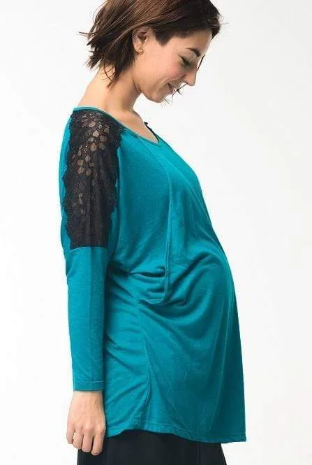 Maddie Maternity Top Teal