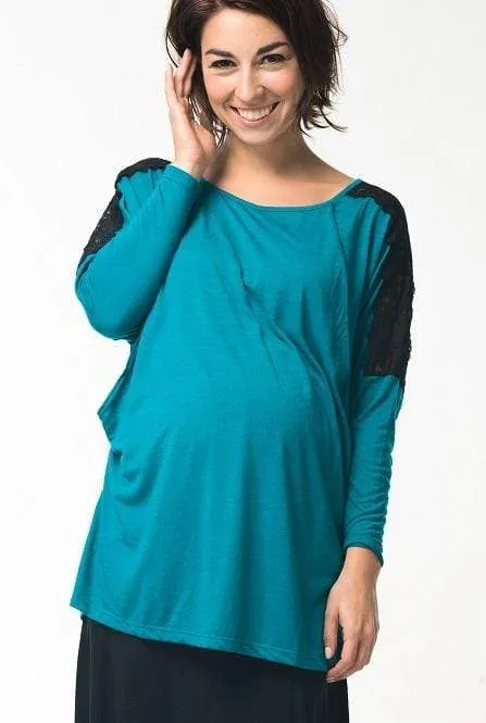 Maddie Maternity Top Teal