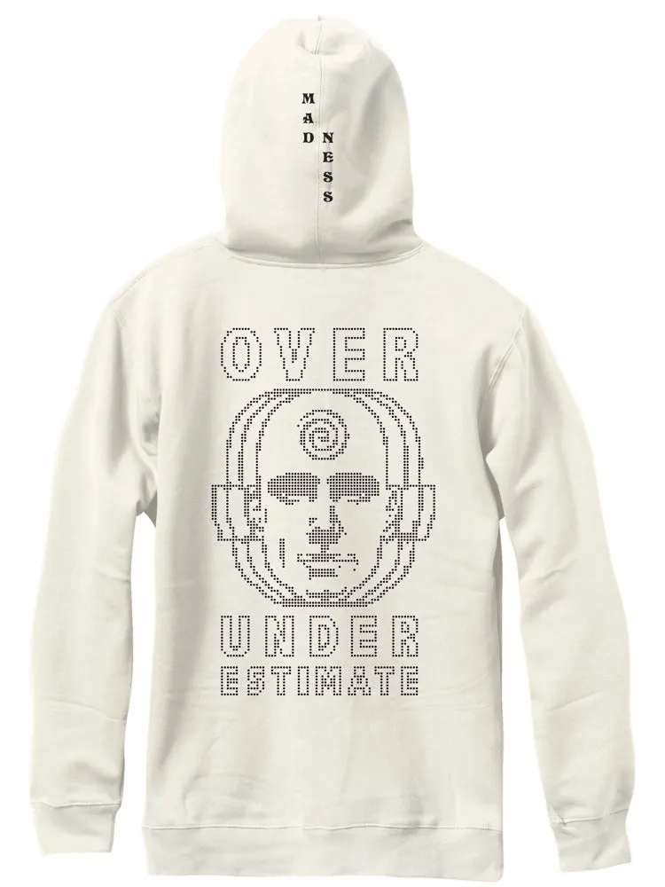 Madness Apparel Over Under Premium Custom Dye Bone White Pullover Hoodie