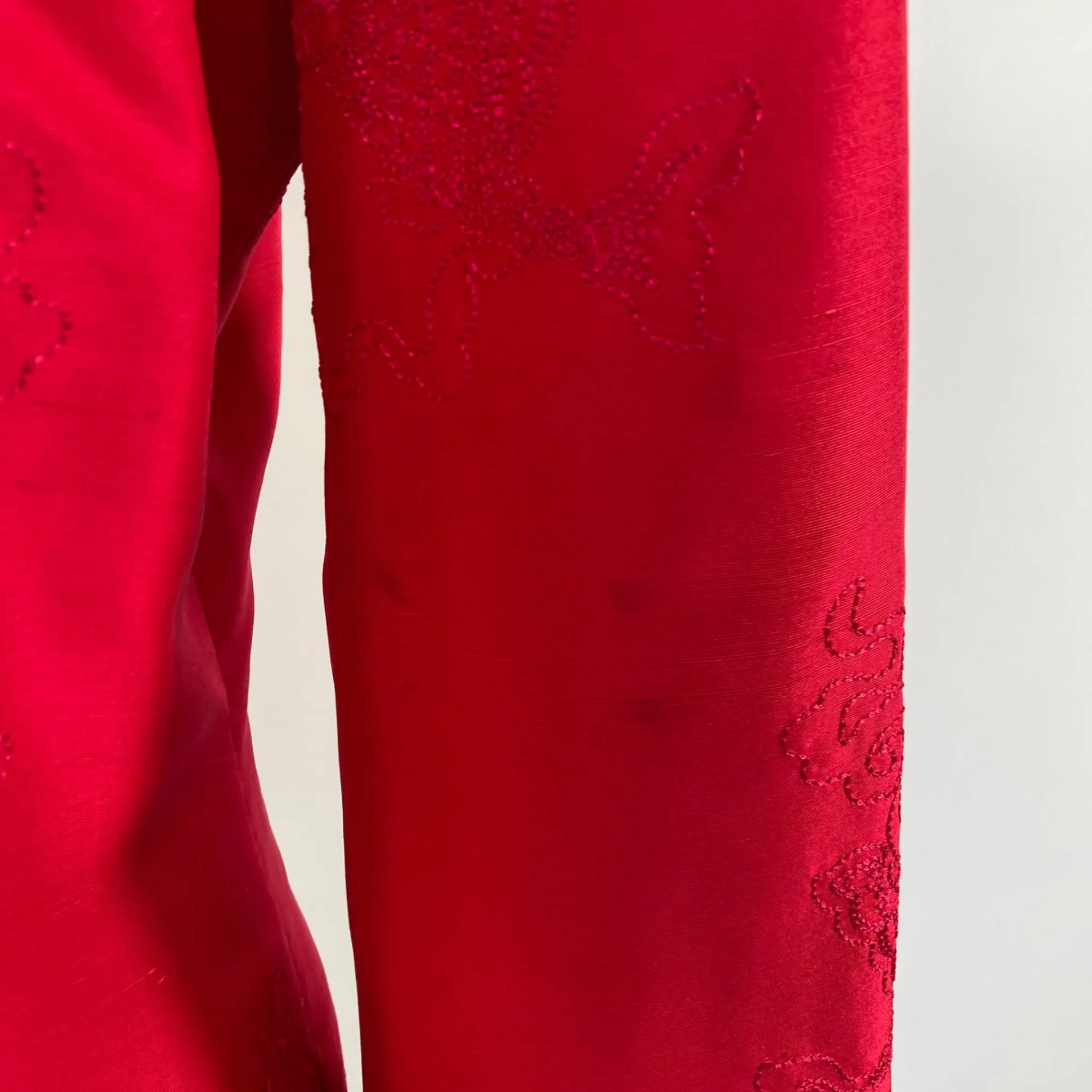 Maya Soetoro-Ng's Red Silk Tunic Jacket