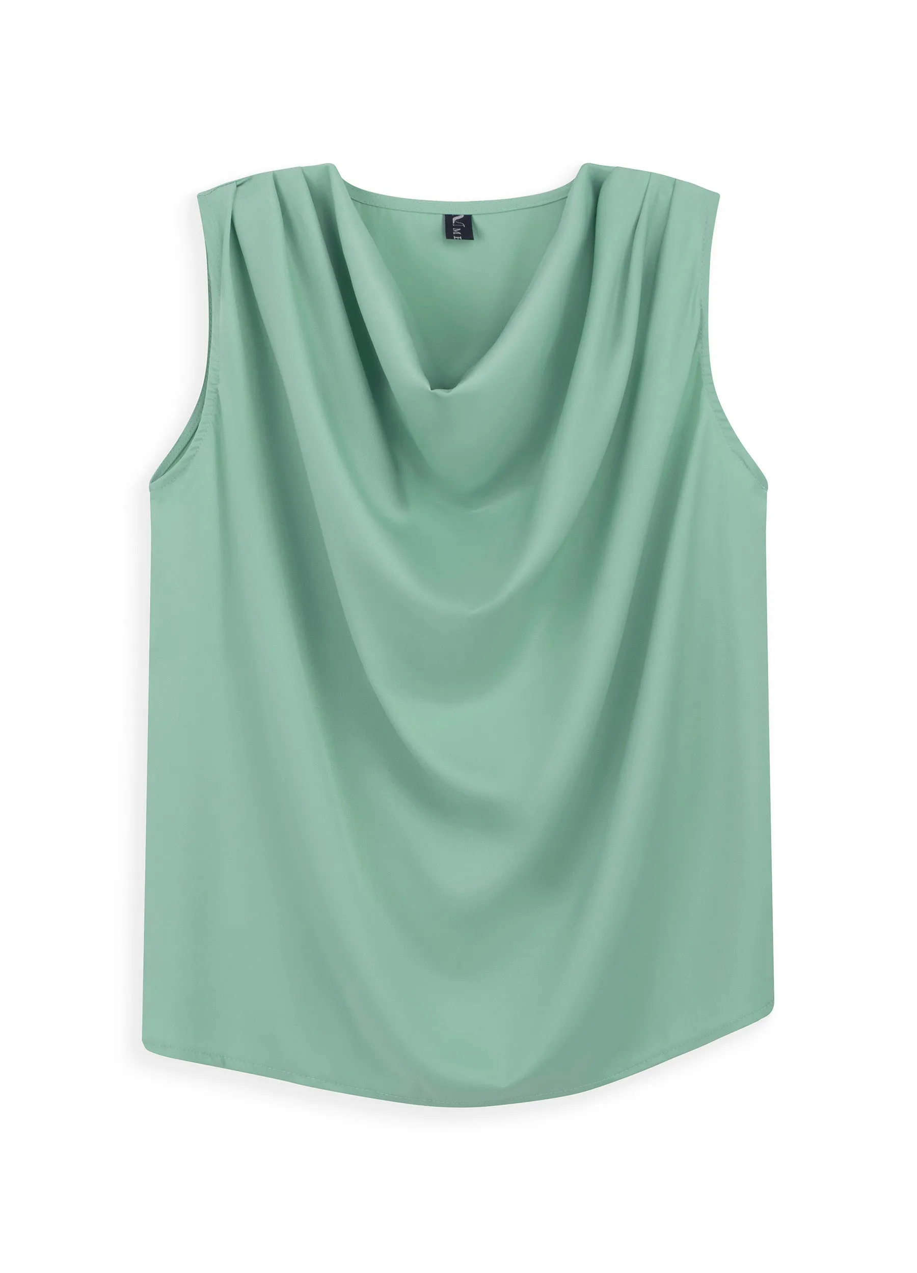 MECALA Women's Solid Sleeveless Satin Top (Clearance)