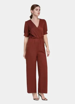 MECALA Women's Solid Waist Wide Leg Jumpsuit Women Romper