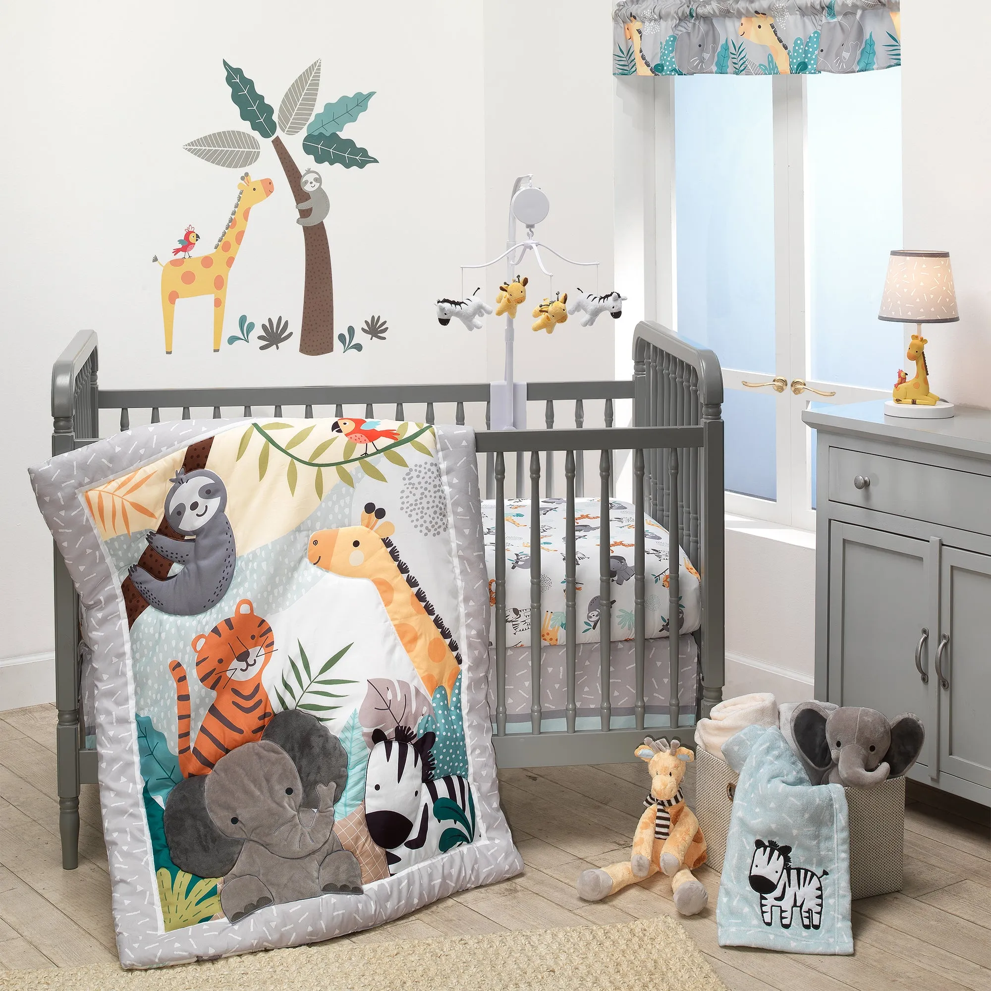 Mighty Jungle 3-Piece Crib Bedding Set