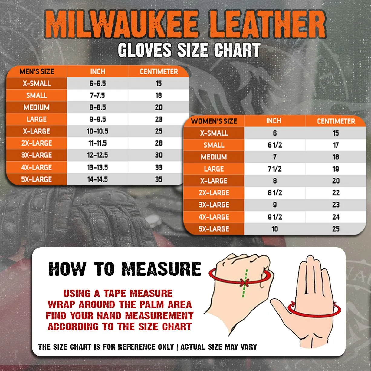 Milwaukee Leather Men's Gauntlet Motorcycle Hand Gloves-Removeable