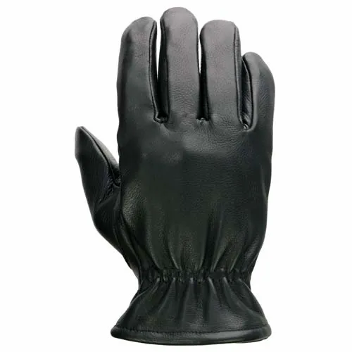 Milwaukee Leather SH858 Men's Black Thermal Lined Deerskin Motorcycle Hand Gloves W/ Sinch Wrist Closure