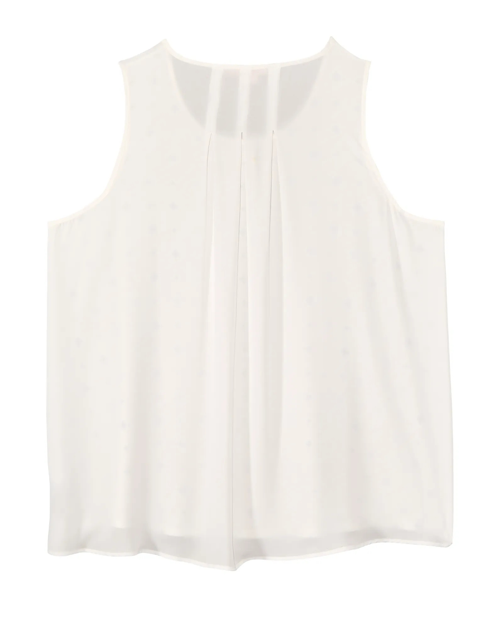 Miranda Pleat Back Top | White / Light Blue