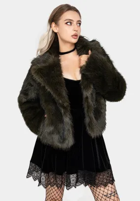 Monstrum Cropped Faux Fur Jacket