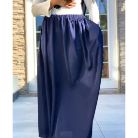 Navy Blue Nida Flowy Skirt