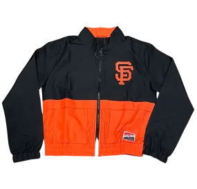 New Era Women's San Francisco Giant Cropped Jacket-Black/Orange