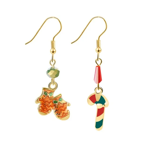 New Trendy Statement Christmas Tree Earrings For Women Santa Claus Snowman Drop Earrings Jewelry Girls Christmas Gifts Wholesale