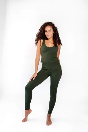 Non Stop Legging in Forest Green