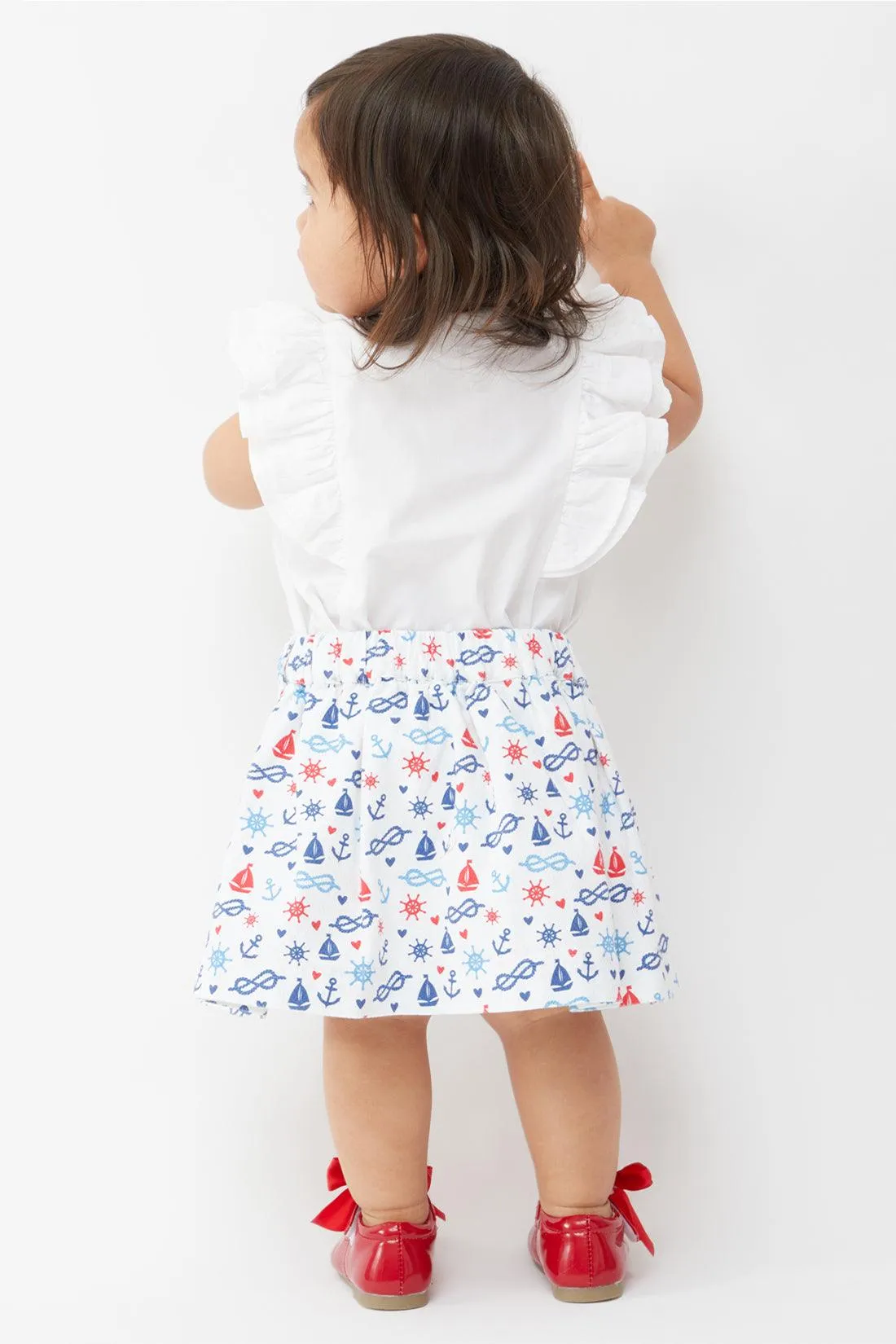 One Friday Nautical Top Skirt Set