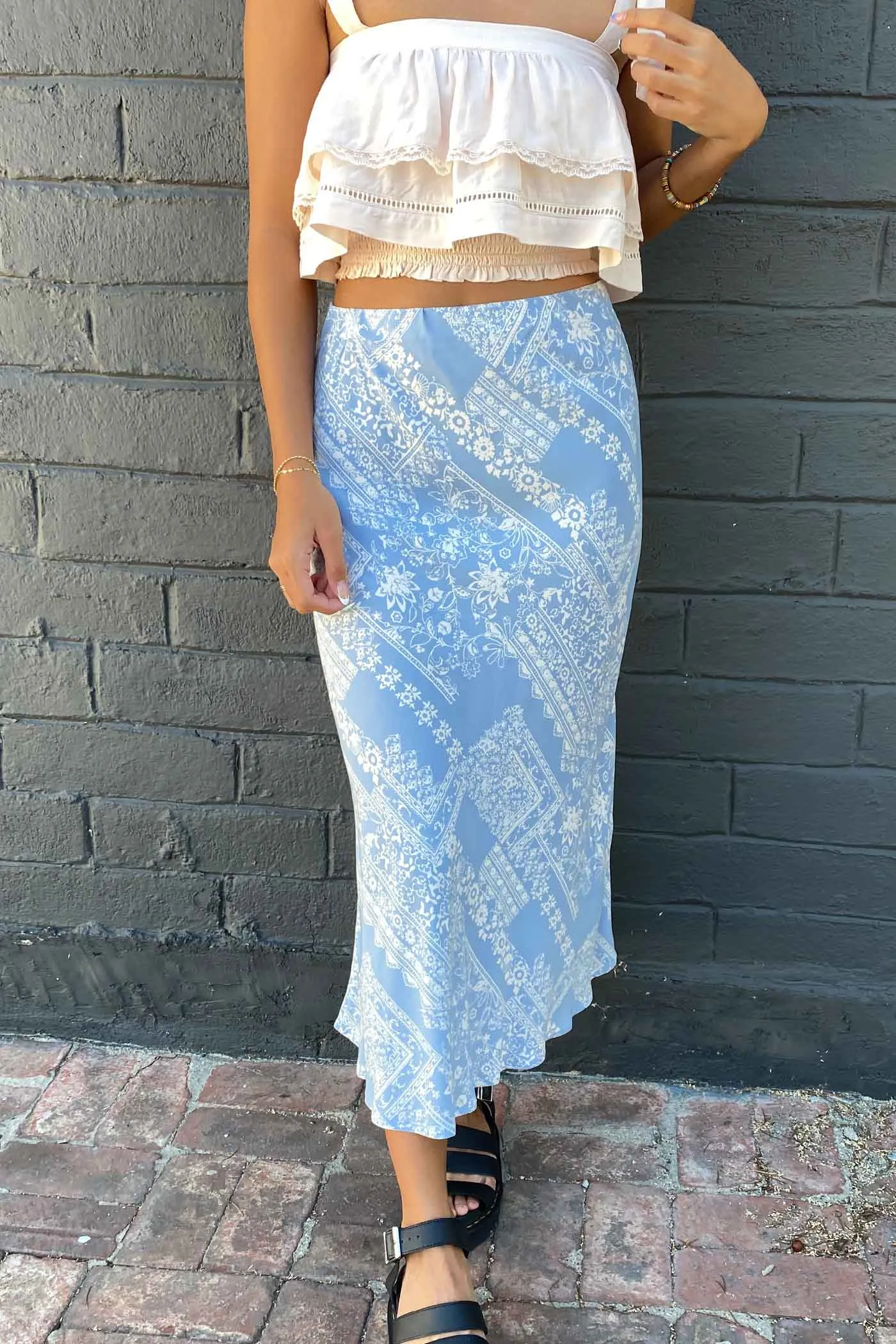 Paisley Midi Skirt