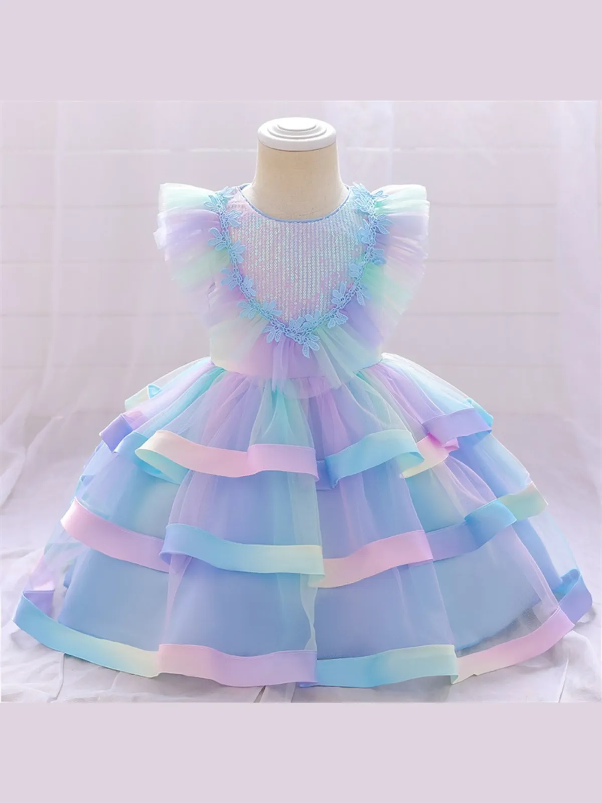 Pastel Play Layered Tutu Dress