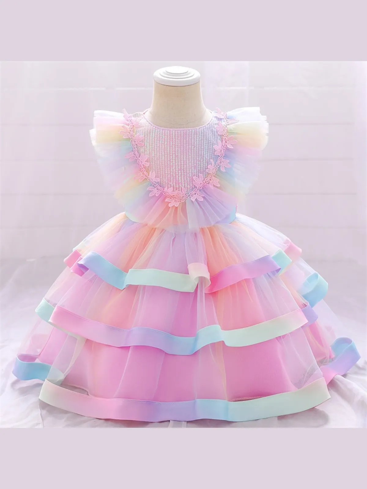 Pastel Play Layered Tutu Dress