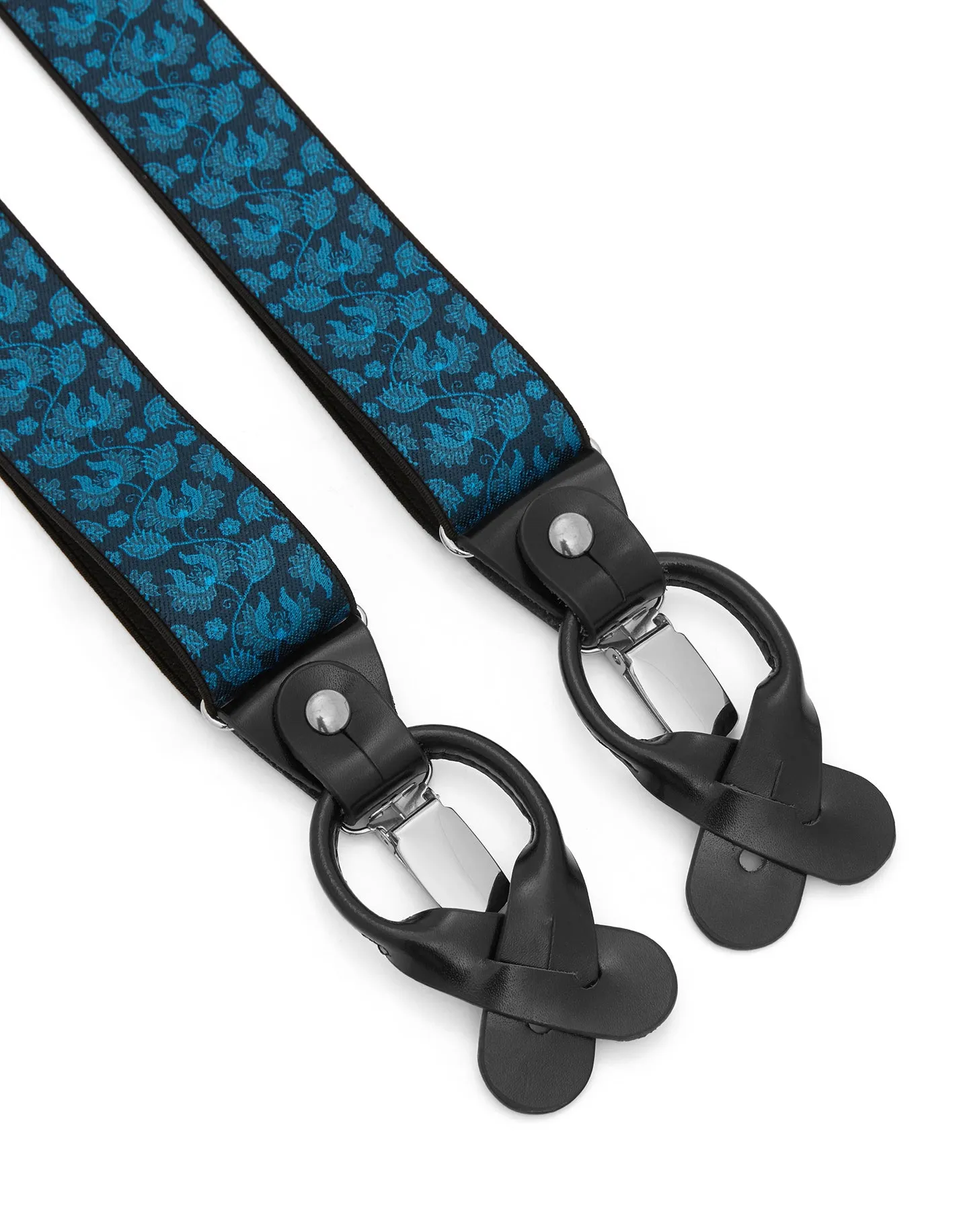 Peaky Blinders Braces - Blue & Silver