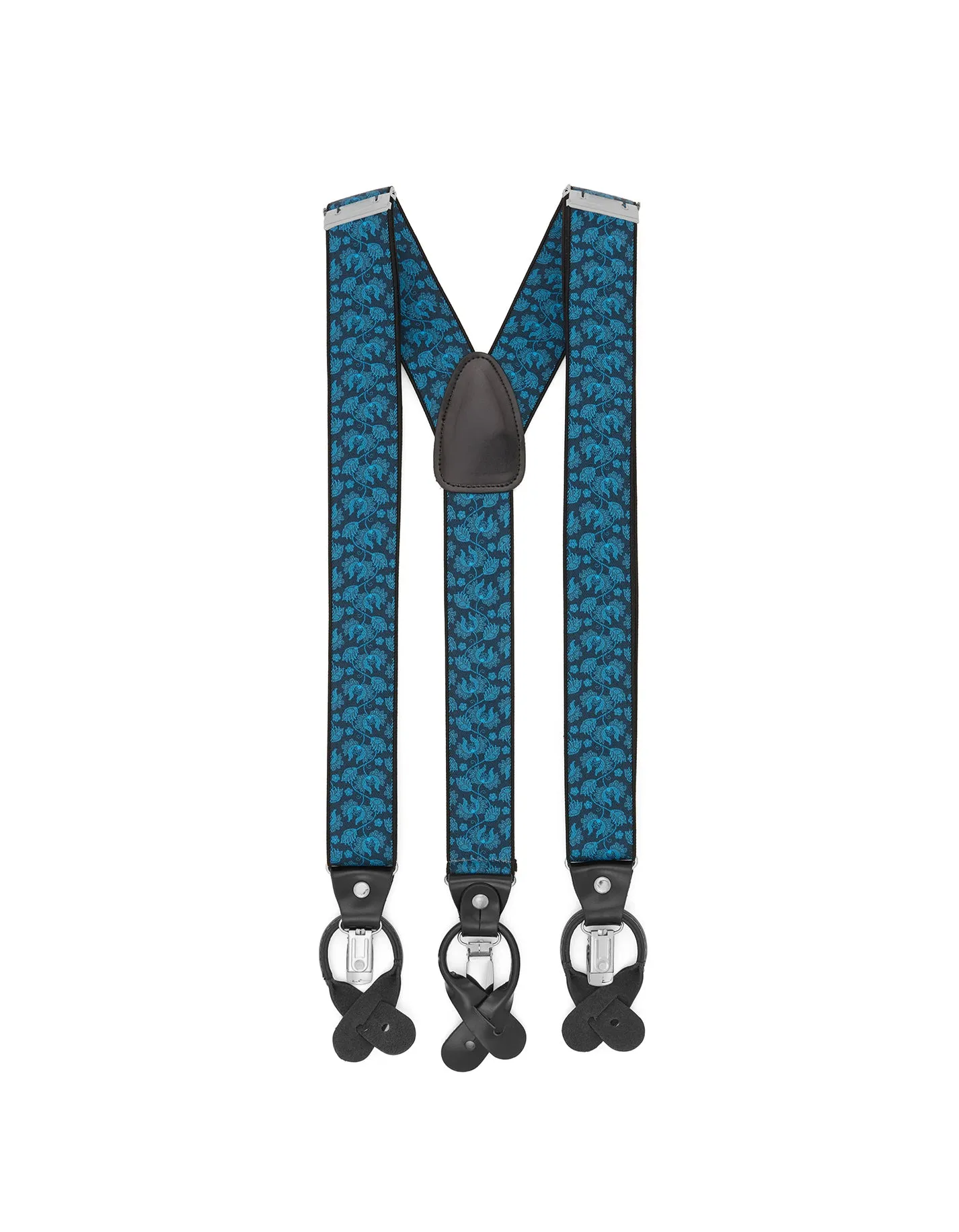 Peaky Blinders Braces - Blue & Silver