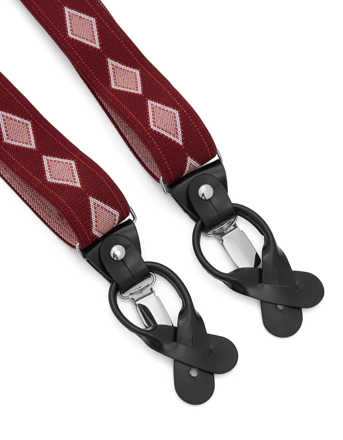 Peaky Blinders Braces - Red & Silver