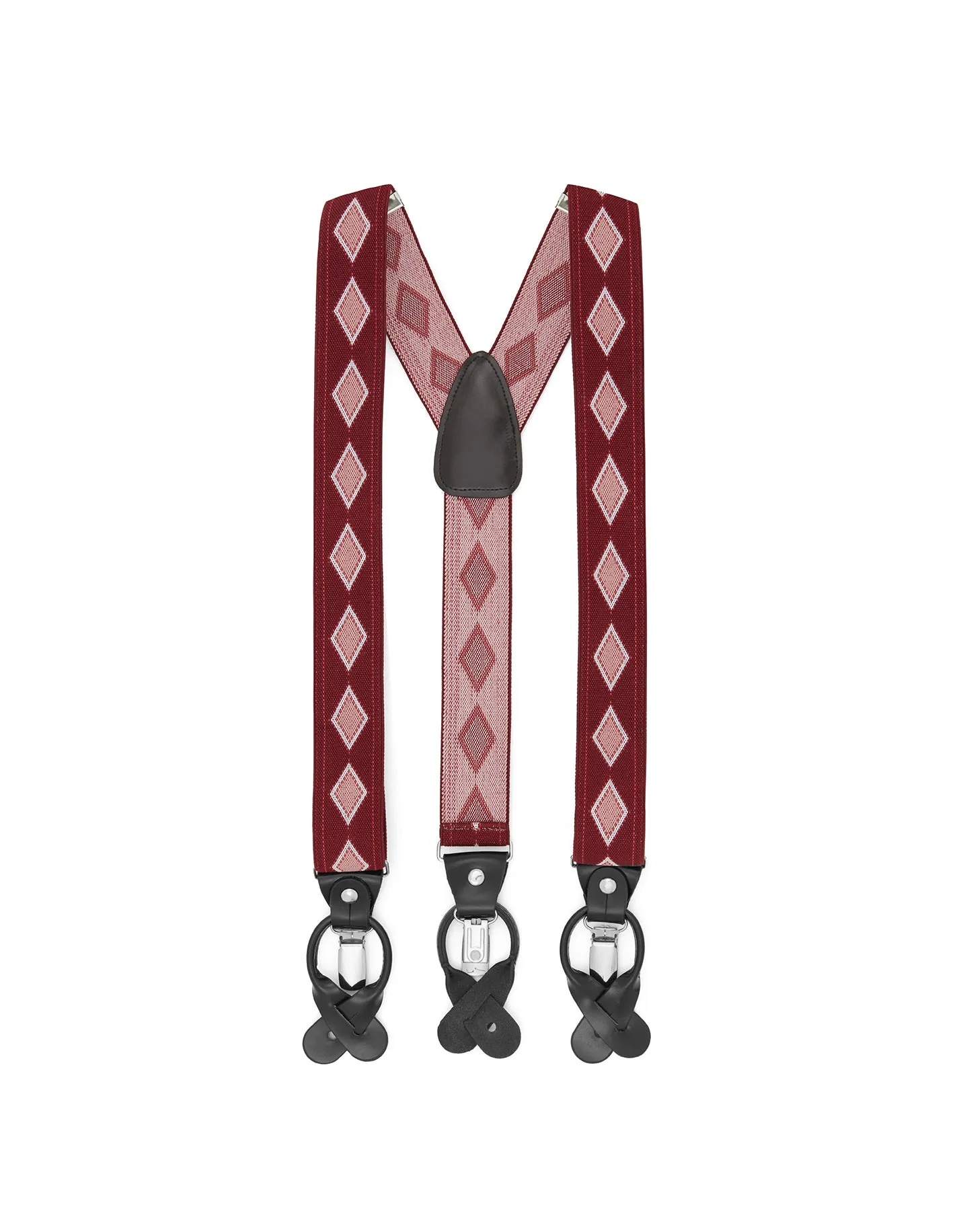 Peaky Blinders Braces - Red & Silver