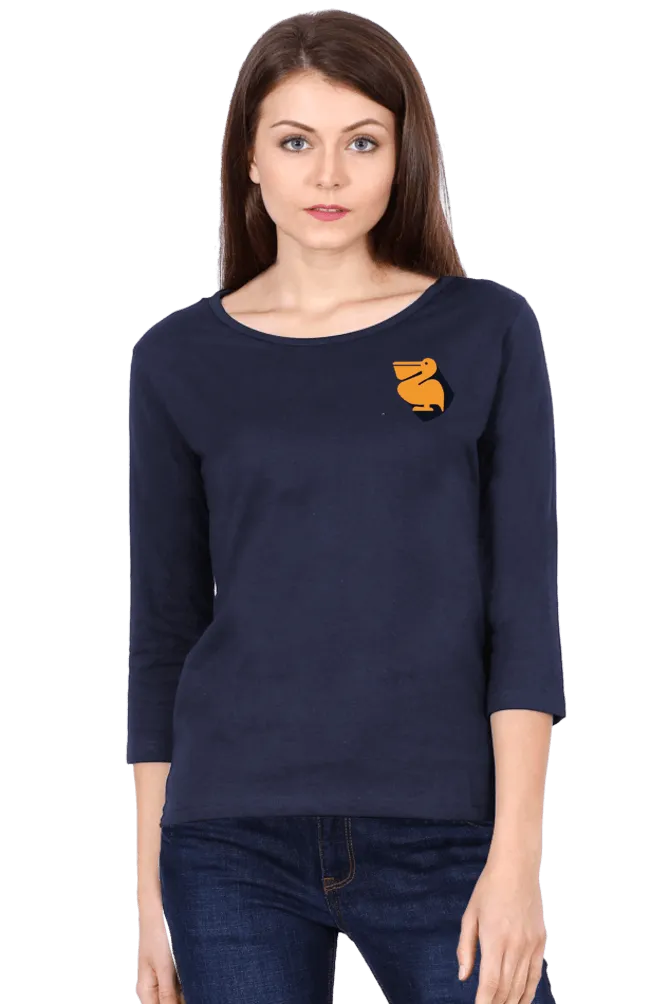 Pelican Bird 3/4th Sleeve T Shirt for Women D86