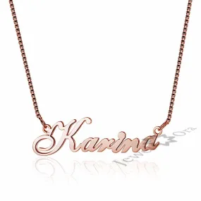 Personalized 925 Sterling Silver Necklace With Custom Russian Name Nameplate Pendant For Women