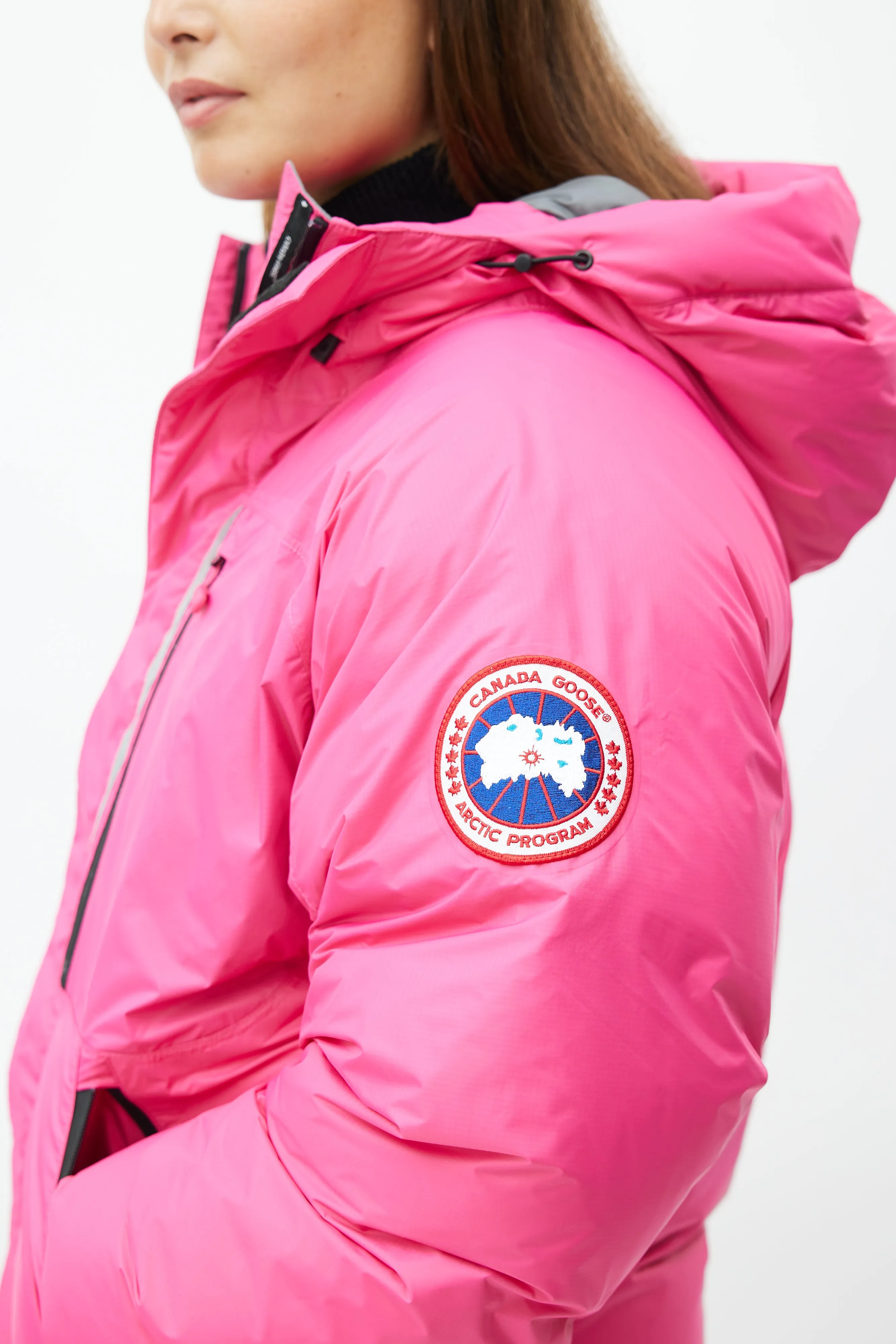 Pink Skreslet Reflective Down Parka