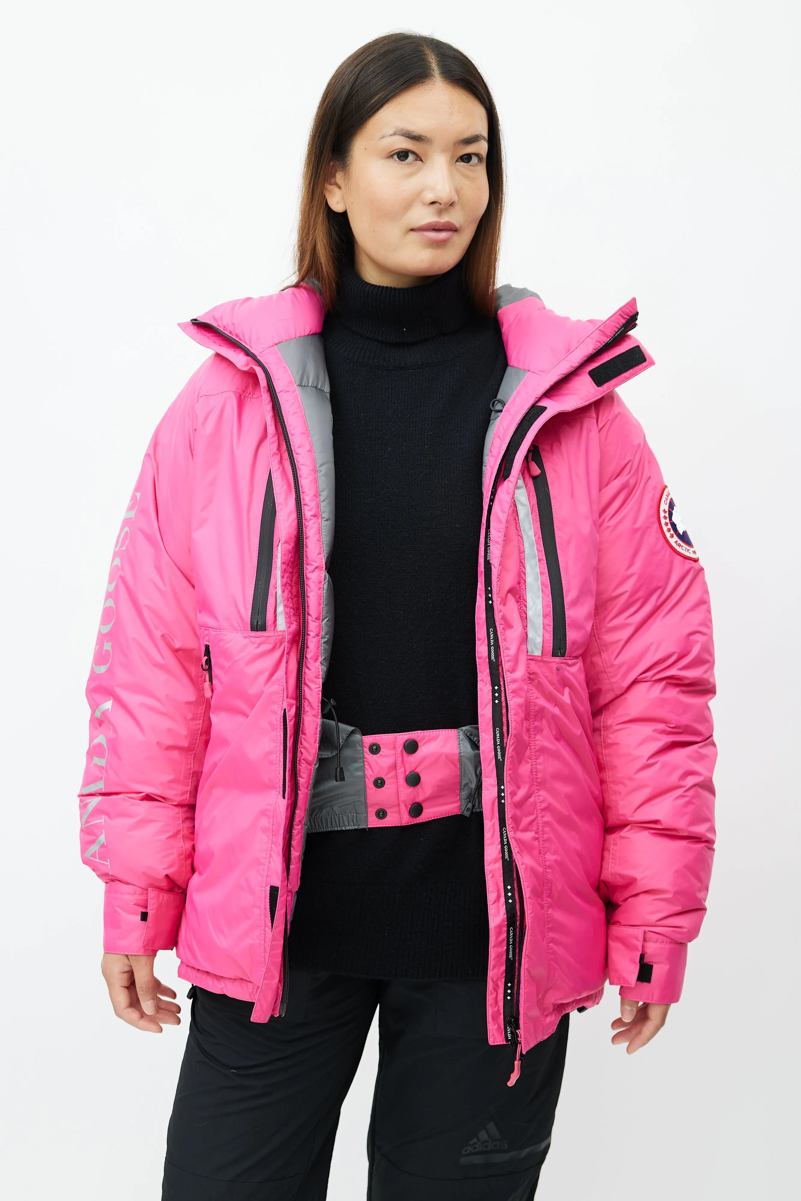 Pink Skreslet Reflective Down Parka