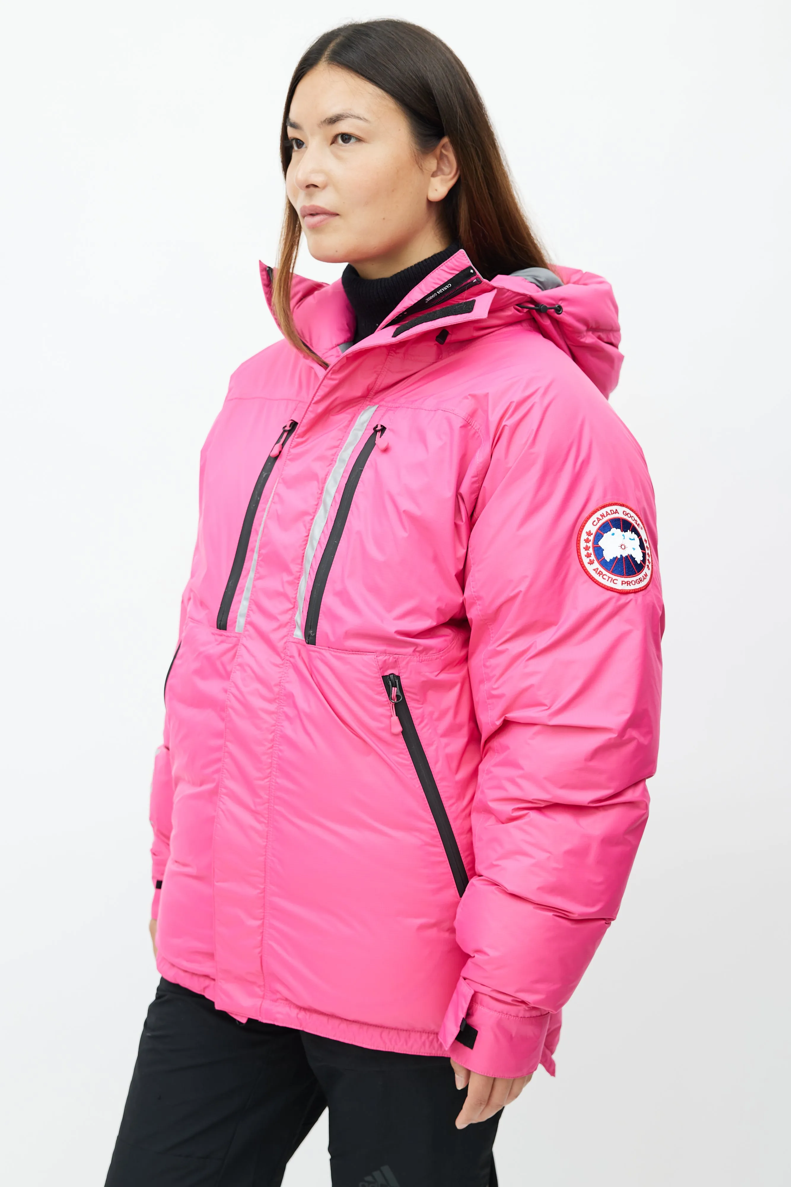 Pink Skreslet Reflective Down Parka