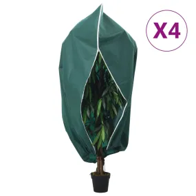 Plant Fleece Covers with Zip 4 pcs 70 g/m² 3.93x3.5 m