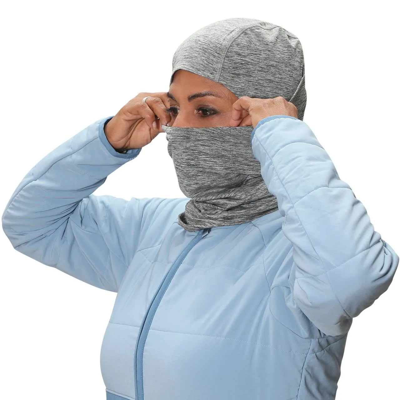 Ponytail Balaclava: Grey