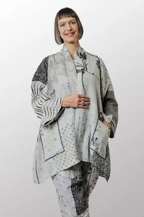 POWDER PATCH KANTHA A-LINE JACKET - pd2003-gry -