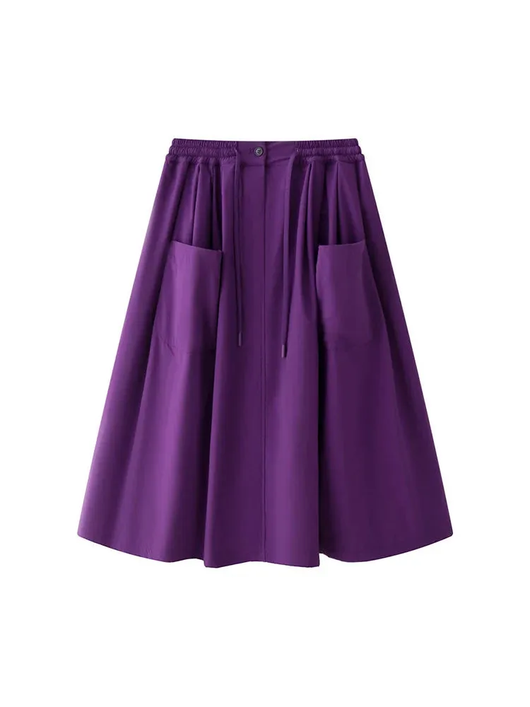 Pre Order: Large Pocket A-Line Umbrella Skirt