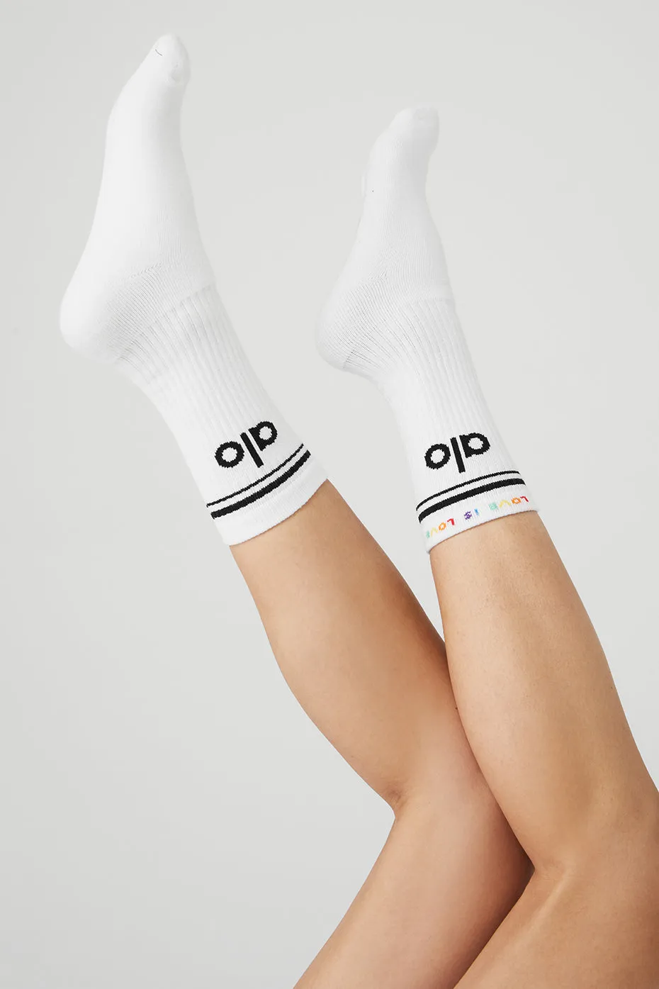 Pride Throwback Sock - White