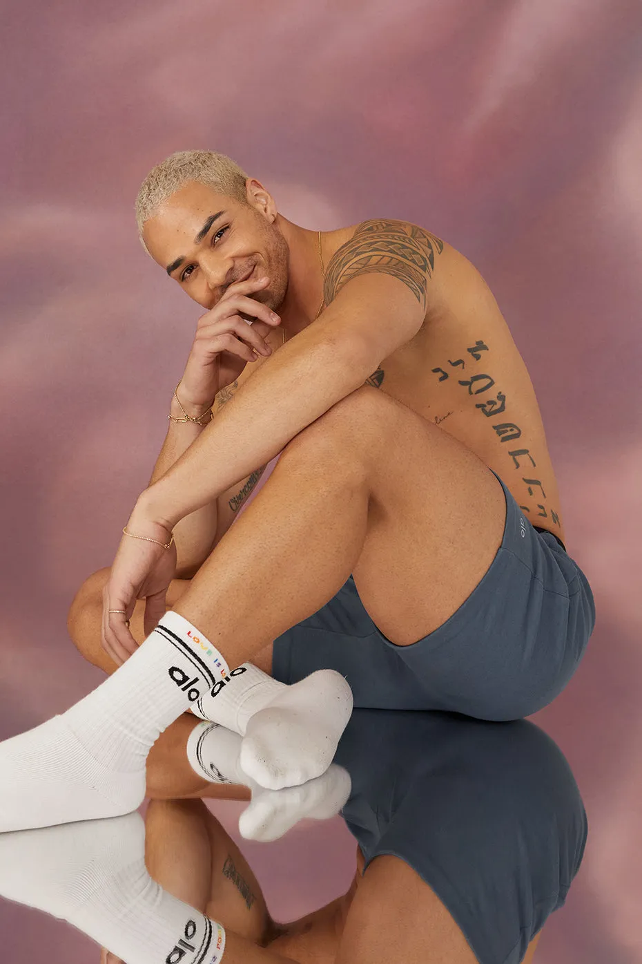 Pride Throwback Sock - White