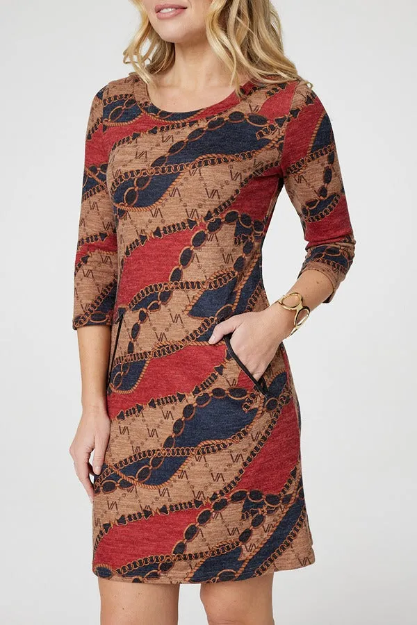 Printed Short Hem Tunic Dress