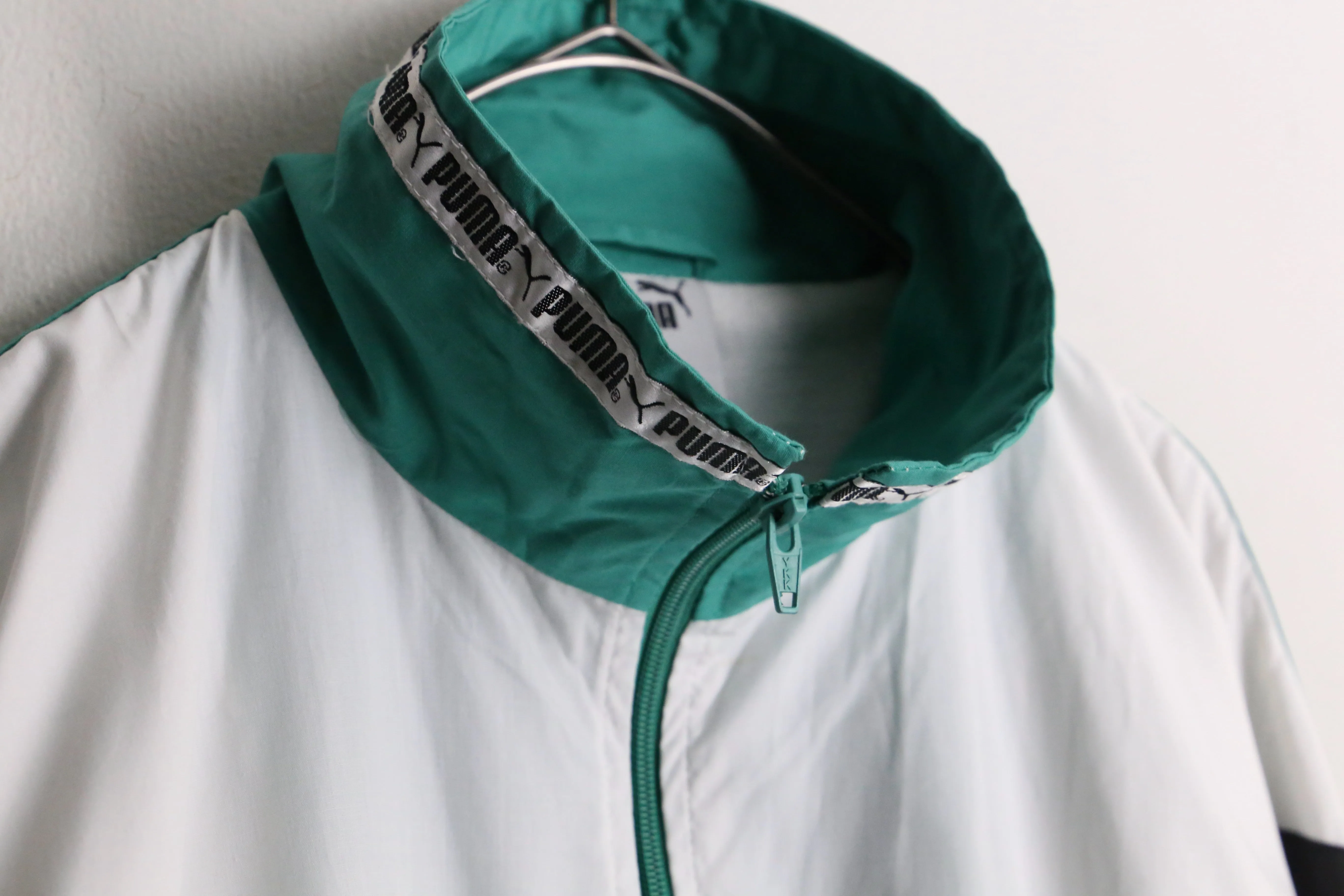 “PUMA” green nylon track jacket