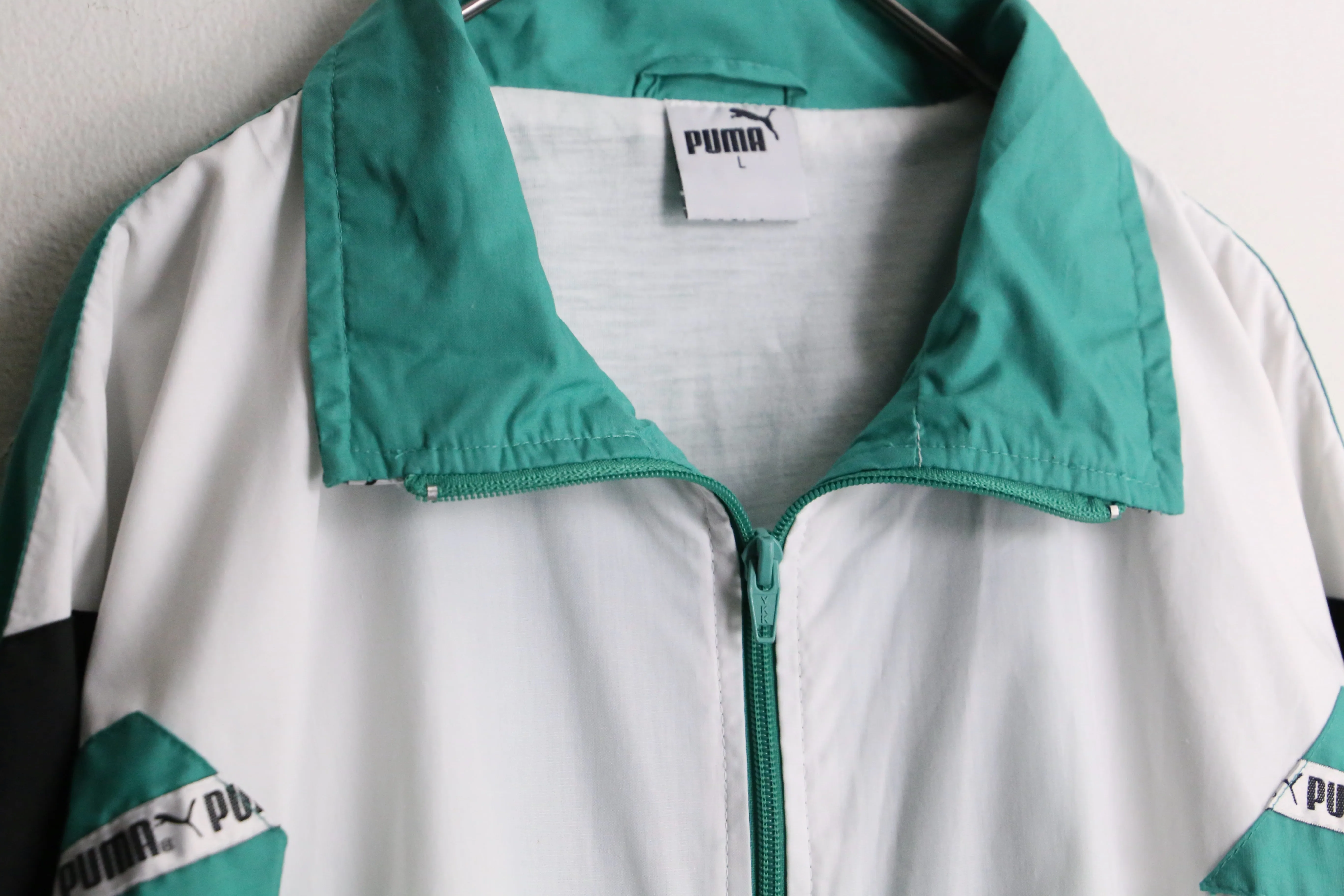 “PUMA” green nylon track jacket