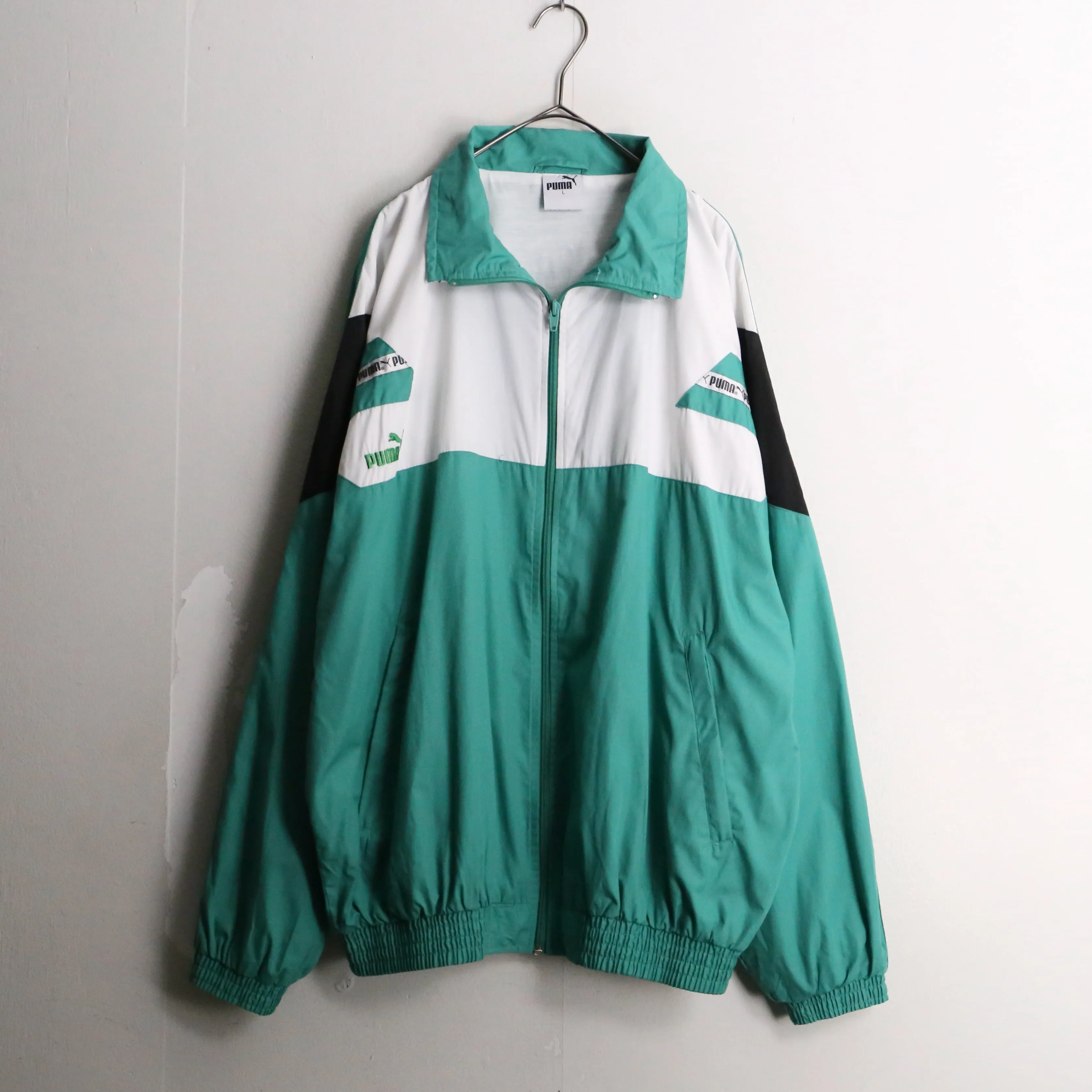 “PUMA” green nylon track jacket