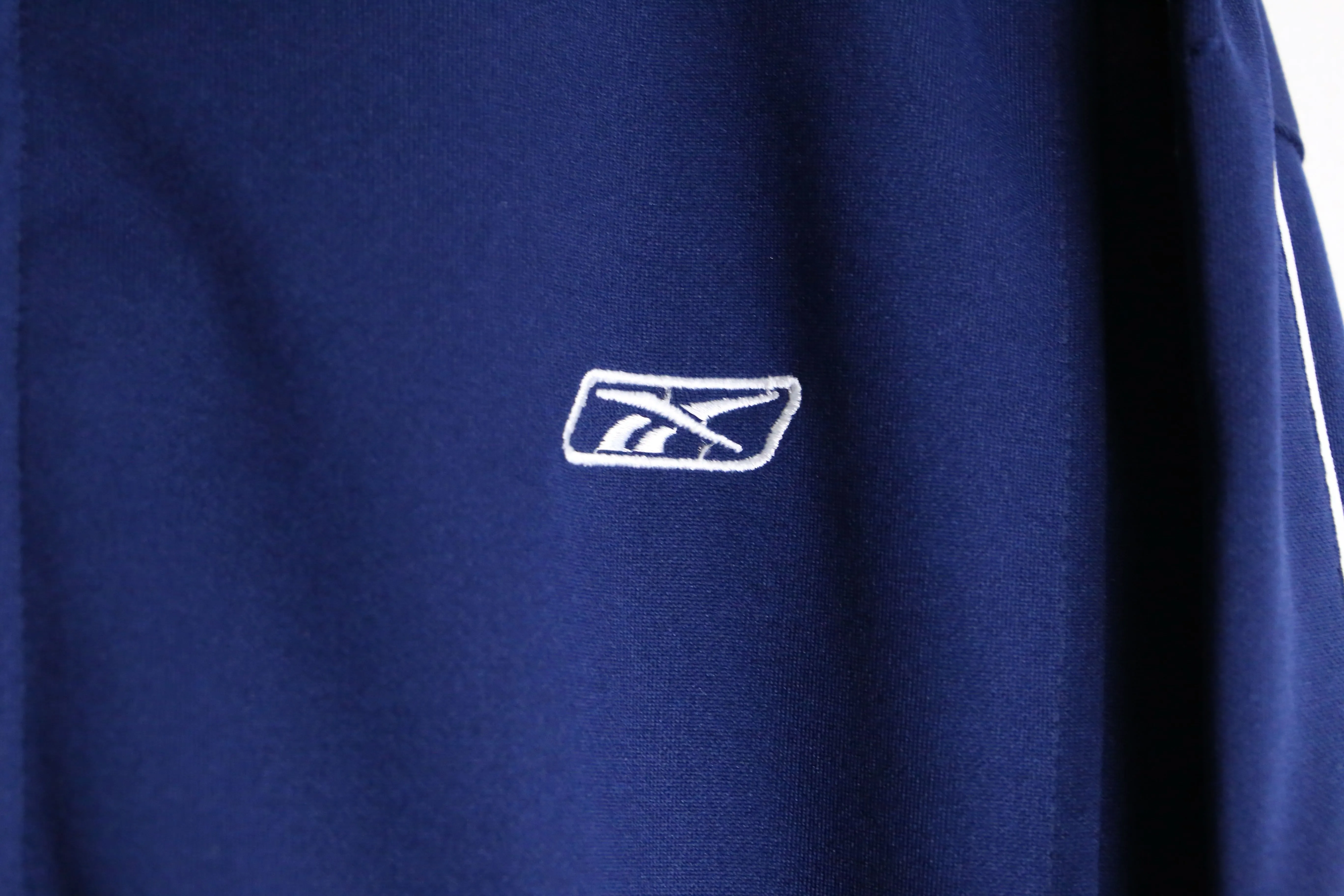 "Reebok" navy color line design track jacket