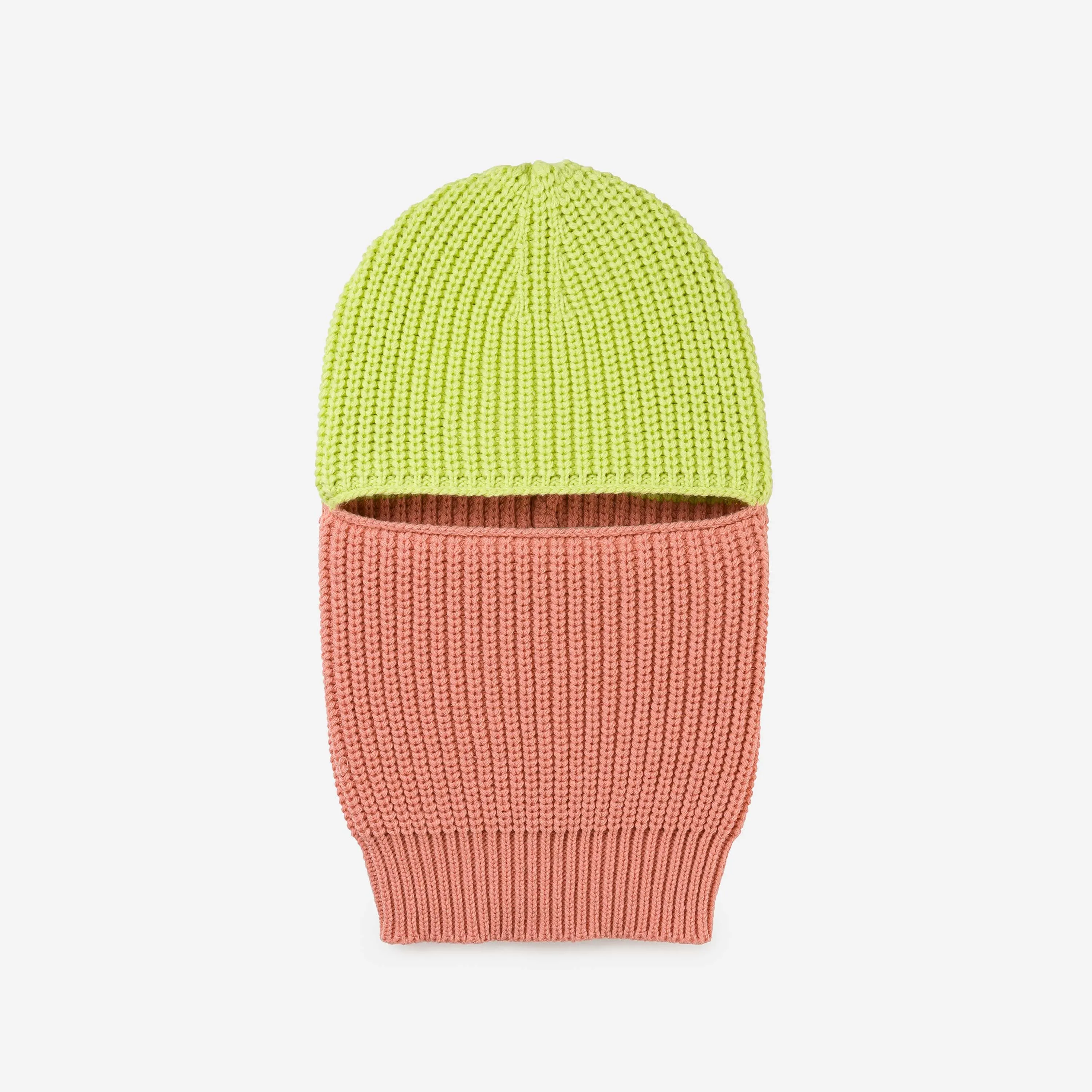 Ribbed Colorblock Balaclava